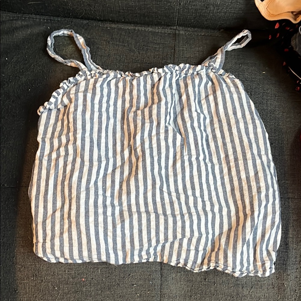 Wonder Nation Blue and White Striped Blouse